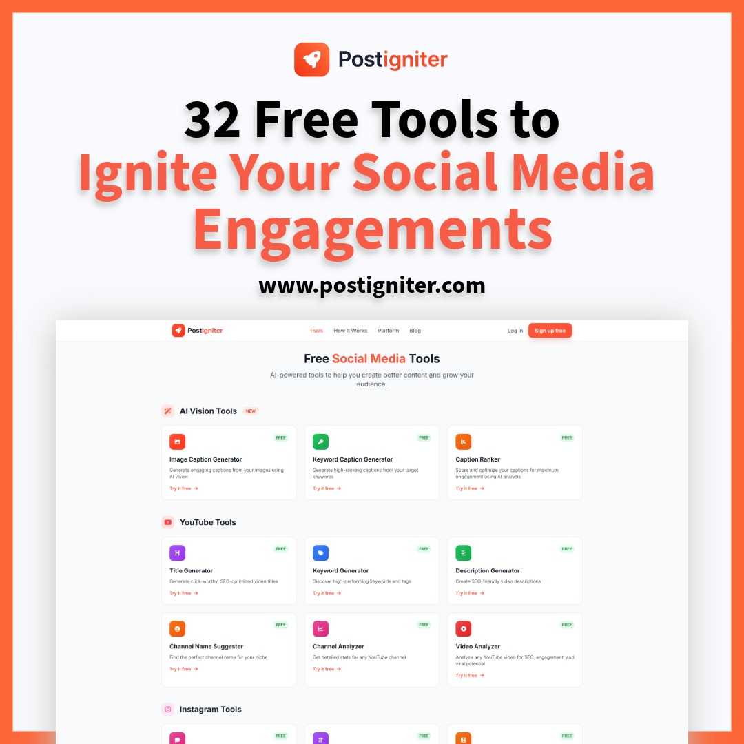 Postigniter - Free Social Media Tools