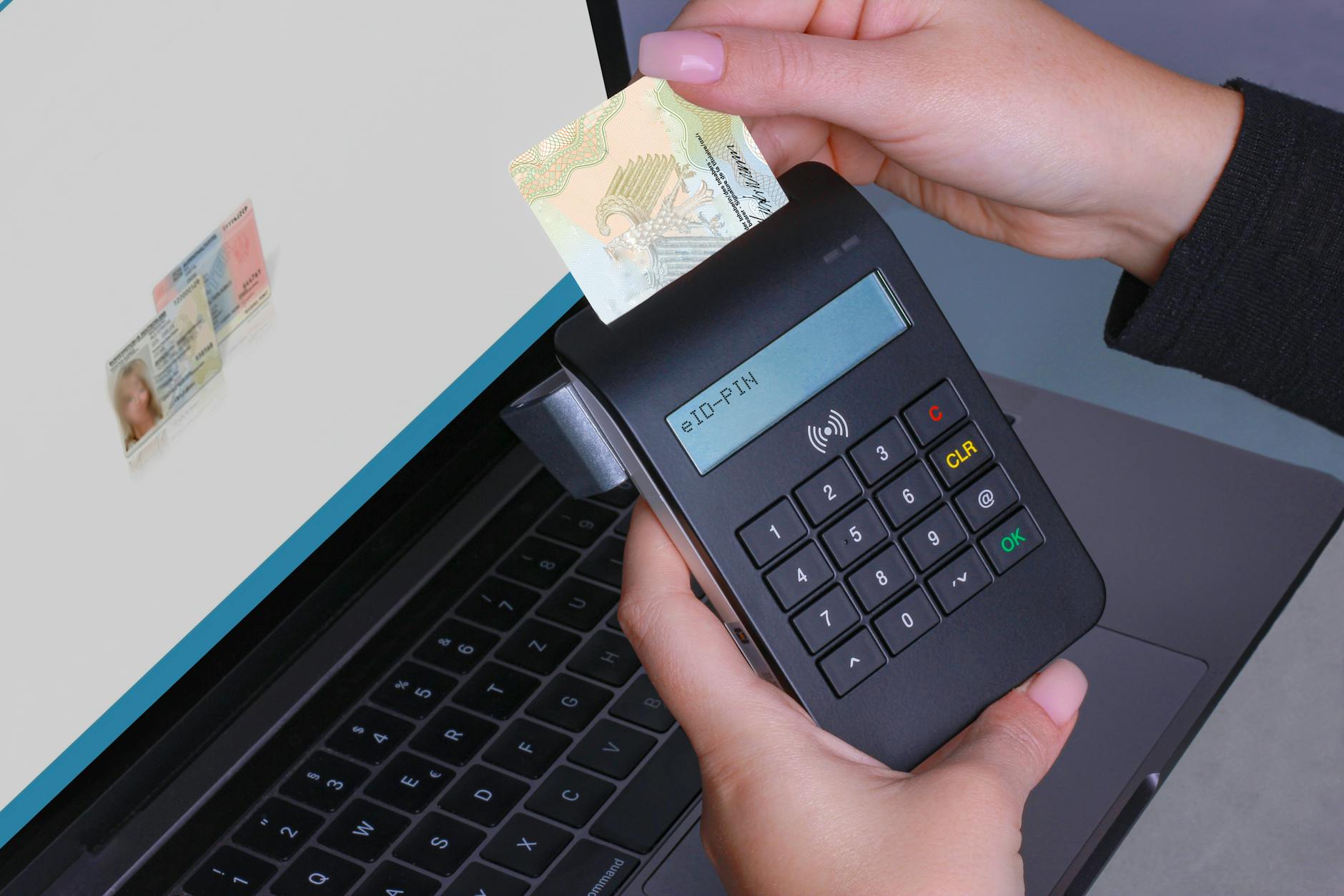 Content creator working on authentic content with digital verification markers